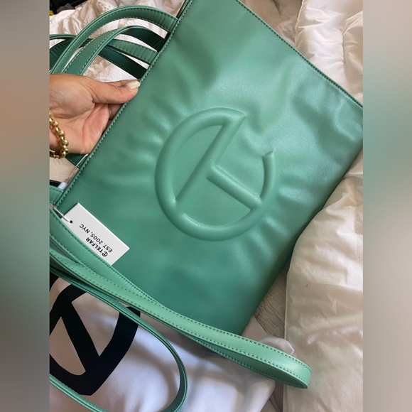NWT Telfar Medium Shopping Bag in Color Sage - Picture 2 of 9
